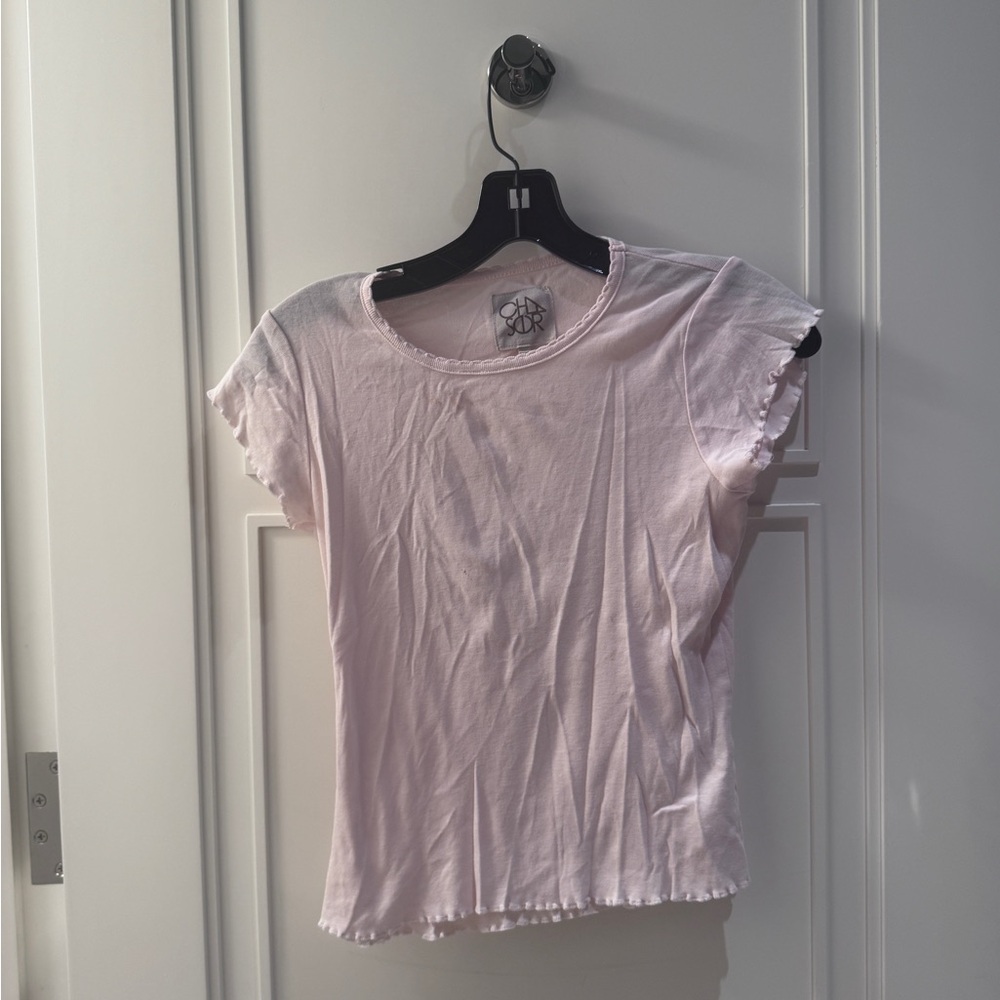 Light Pink Ruffle Sleeve Top